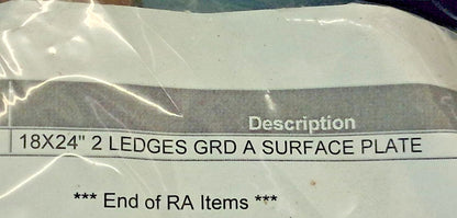Precision Granite Inspection Surface Plate 18" Wide 24" Long 3" Thick 01940527