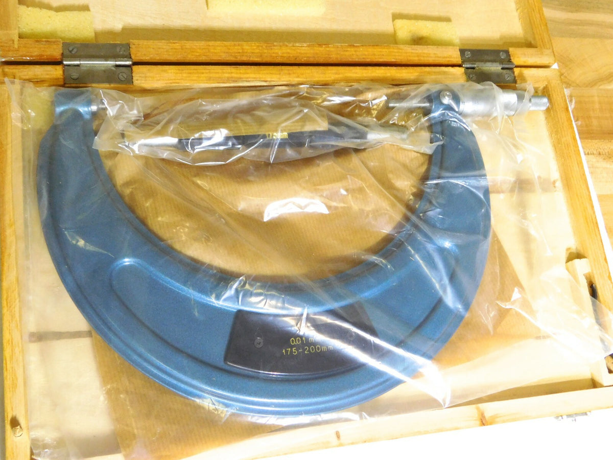 Professional Mechanical Outside Micrometer 175mm-200mm Range 0.01mm Resolution