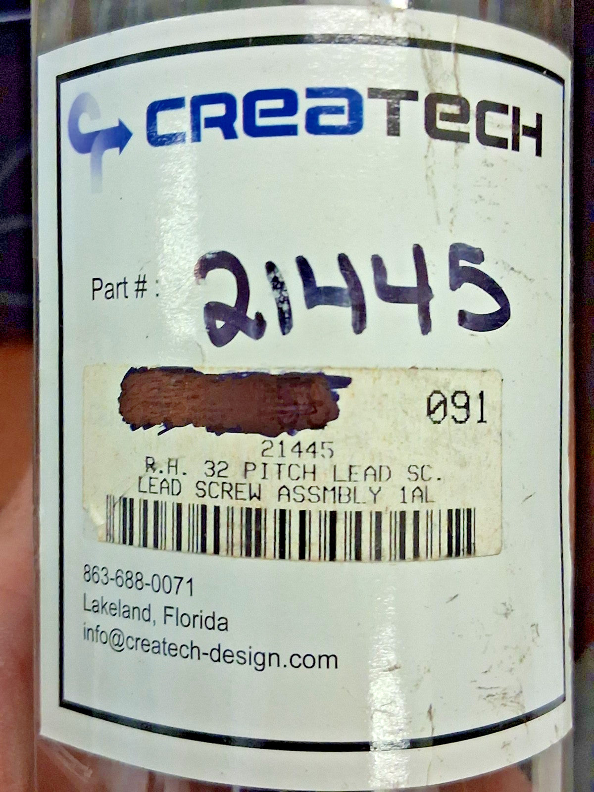 Procunier Lead Screw Assembly 1/2" Right Hand Thread Series 1-AL 32 TPI 214