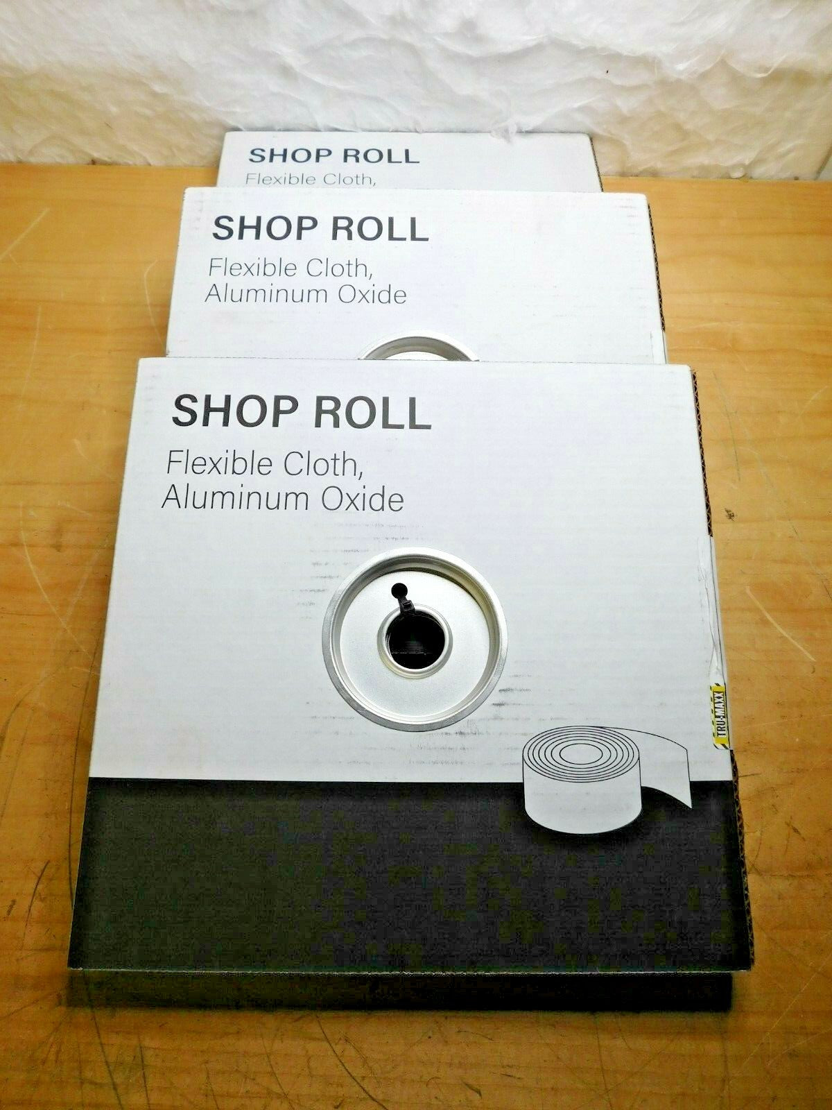 3 PACK Tru-Maxx Shop Rolls Flexible Cloth Aluminum Oxide 1" x 50 YDS 40G 332539