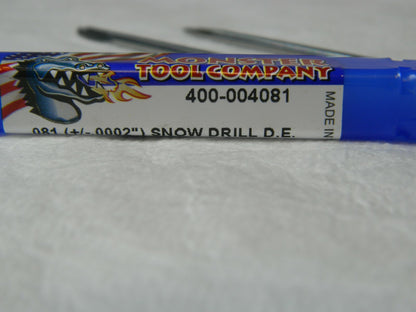 Monster Tool Snow Drill Double-End 1/8" x 3" .081(+/-.0002") Qty