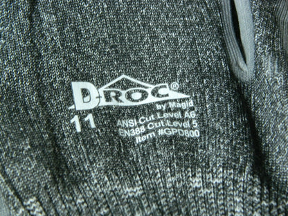 D-Roc Cut & Puncture Resistant Gloves SZ 11 13G GRAY 12 Pairs GPD800-11