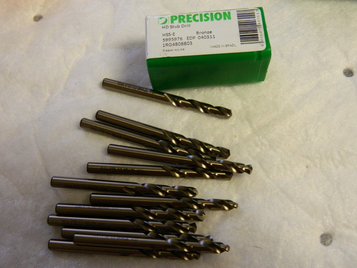 Precision  11/64" 135° Spiral Flute Cobalt Screw Machine Drill Bit QTY 12 0