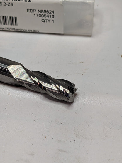 Niagara Square End Mill: 5/16" Dia, 3/4" LOC, 4 Flutes N85624