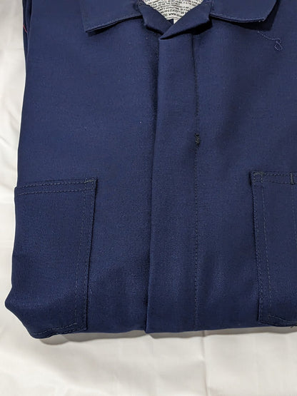 Stanco Flame Resistant Coverall: Sz XL, Indura Ultra Soft Navy Blue FRI-681NB-XL