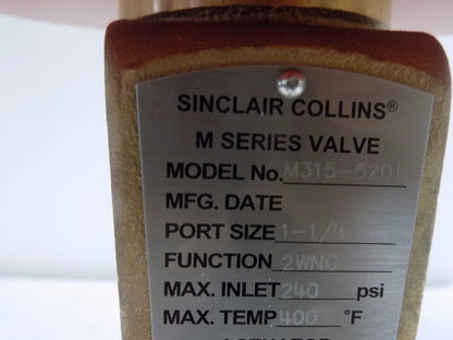 Parker Modulating Control Valve 1-1/4" Port 8-20 Psi Reduction Range #M315-52