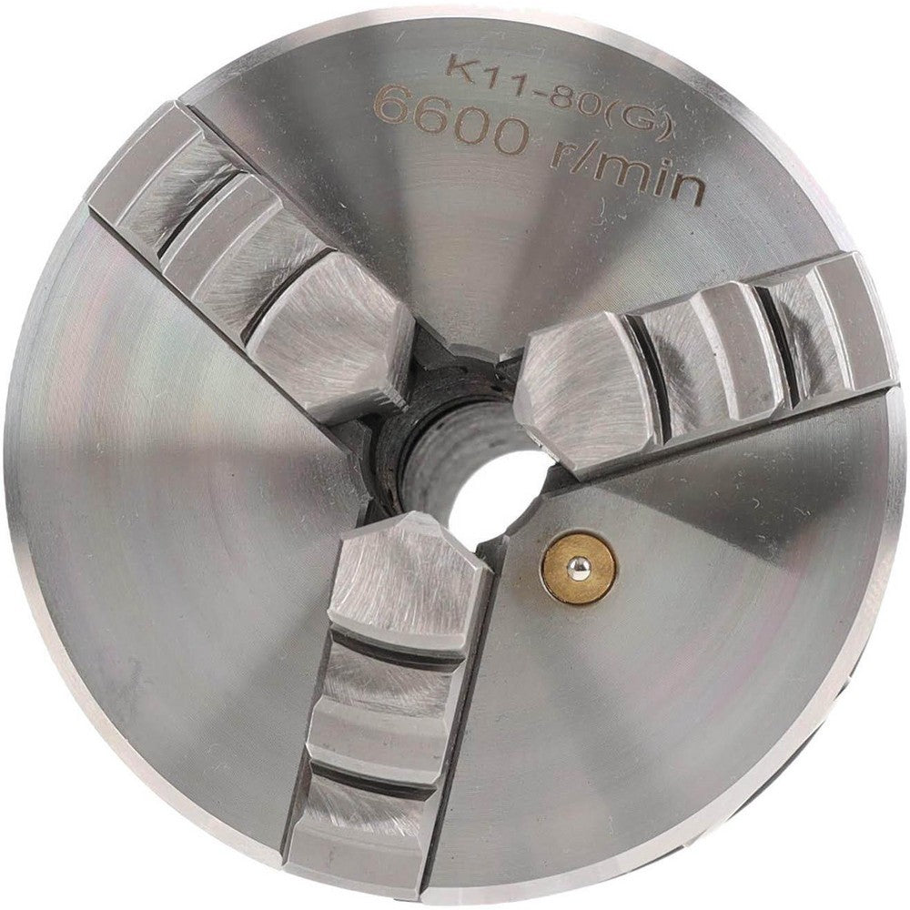 Interstate Manual Lathe Chuck: 3", 3 Jaw, Self-Centering 09670522