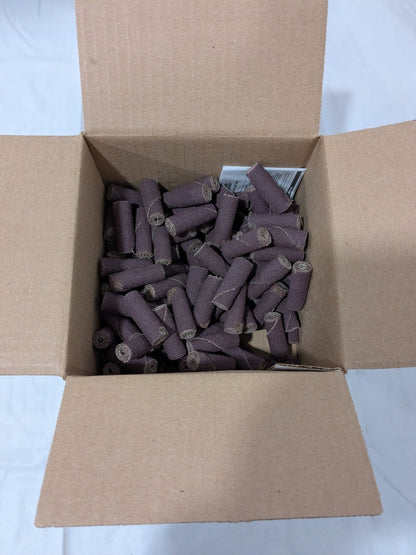 SA Straight Cartridge Roll: 1/2" Dia, 50 Grit, Aluminum Oxide Qty 100 7100103100