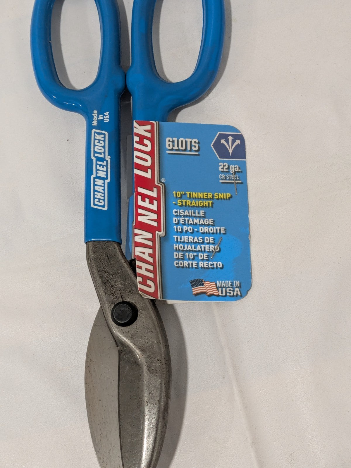 Channellock Tinner's Snips: 2-1/2" LOC, High Carbon Steel Blades 610TS