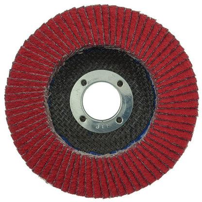 Weiler Flap Disc: 4-1/2" Dia, 7/8" Hole, Ceramic Alumina, Type 29 box of 10