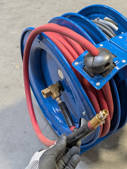 CoxReels Spring Return Combo Air Hose / Power Cord Reel 50 FT. Parts / Repair