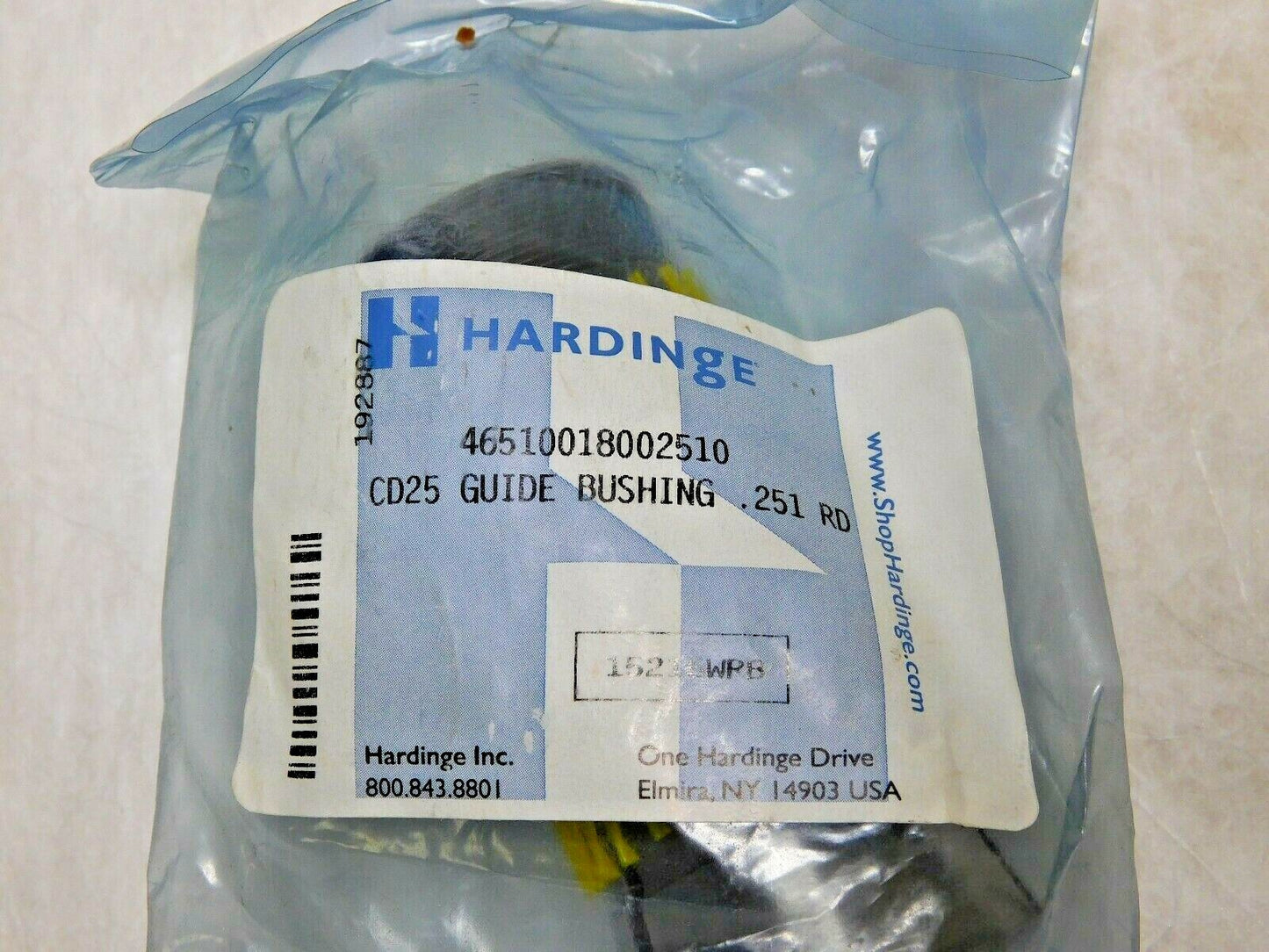 Hardinge Round Swiss Guide Bushing Carbide-Lined 0.251" 46510018002510