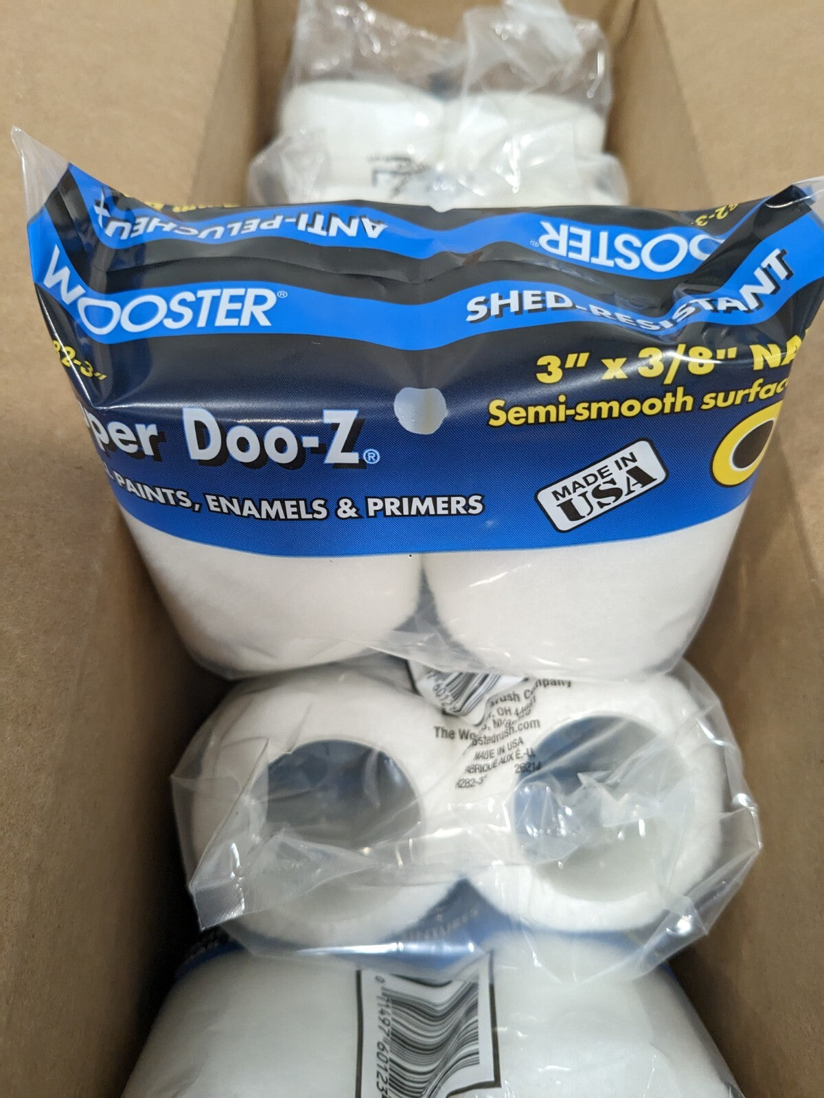 Wooster Genuine 3" Super Doo-Z Trim Roller Refill 12 Sets Of 2-Pack, R282-3