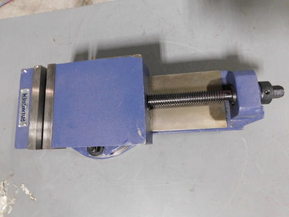 PALMGREN Machine Vise:Swivel 6"Jaw Width 6"Opening INCOMPLETE/DAMAGED 9626603