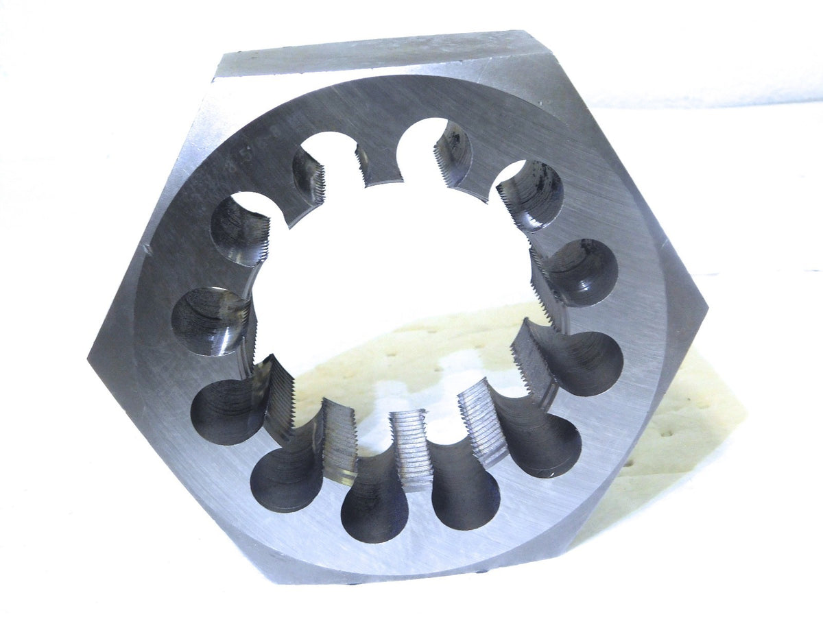 Interstate Hex Rethreading Die 6 Dia 3-5/8-8 UN RH 2-1/4 Thickness 365-3585