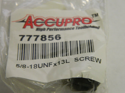 Accupro Chuck Back Up Screw 5/8-18 UNF x 13L Collet DA100 Lot of 2 #777856