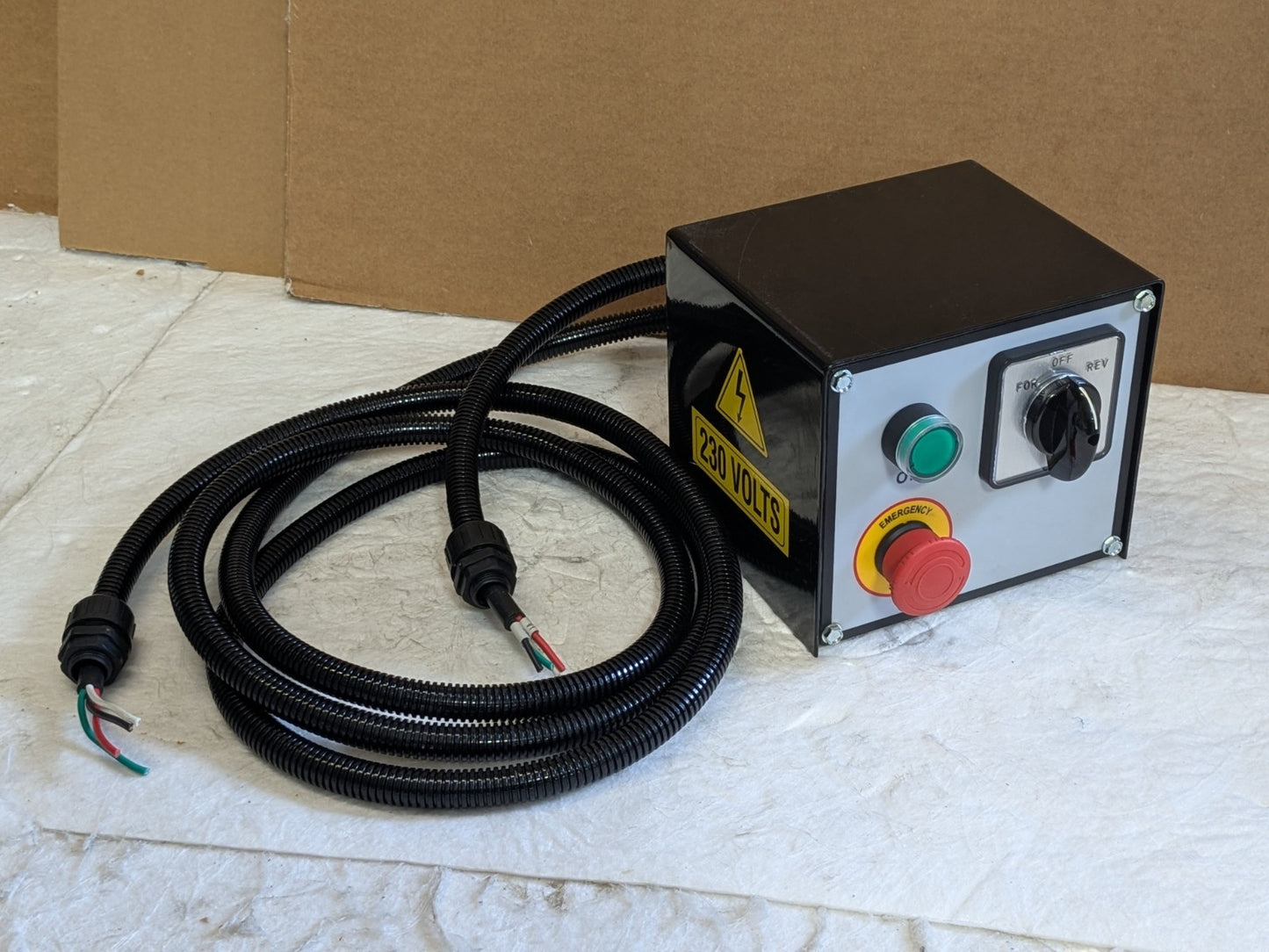 Machine Control Box 230v Forward / Reverse / Off Switch w/ Emergency Stop