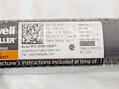 Honeywell Miller TurboLite 6FT Class 1 Personal Fall Limiter MTL-OHW1-08/6FT