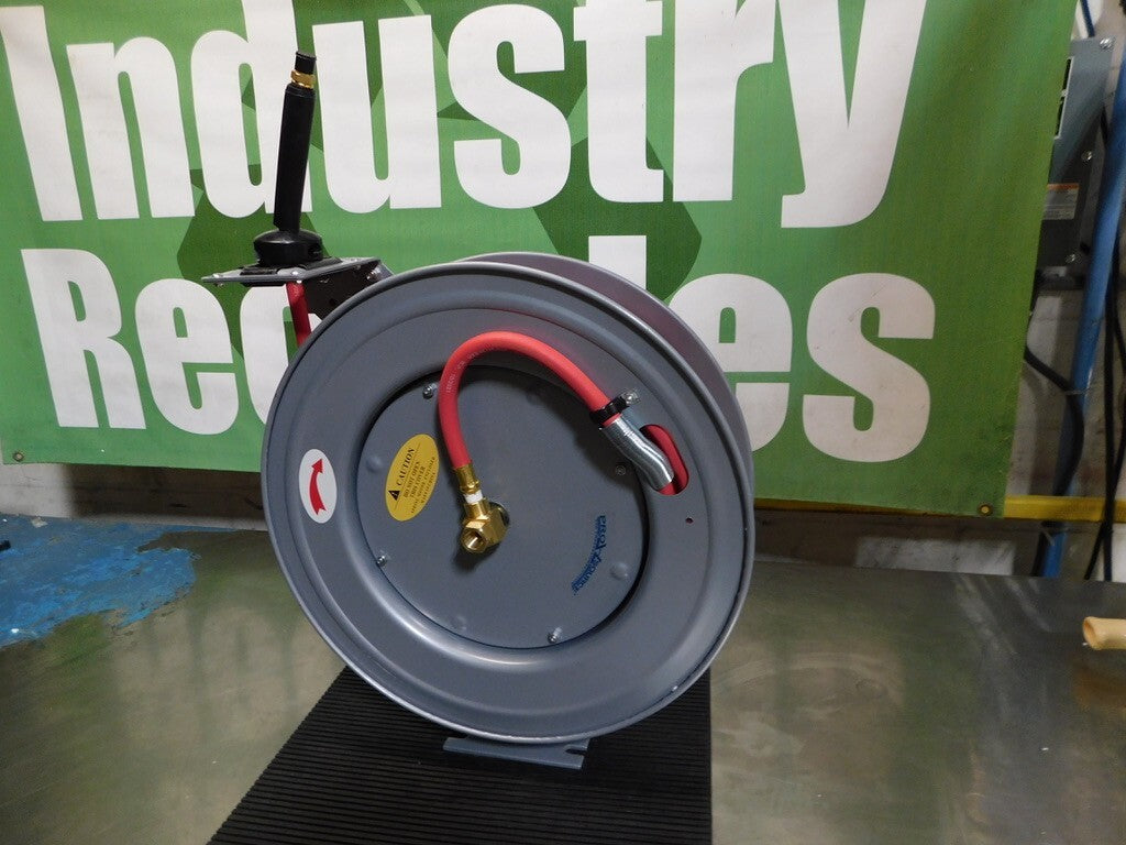 PRO-SOURCE Hose Reel with Hose: 3/8"IDx75' Spring Retractable 2810037510PRO
