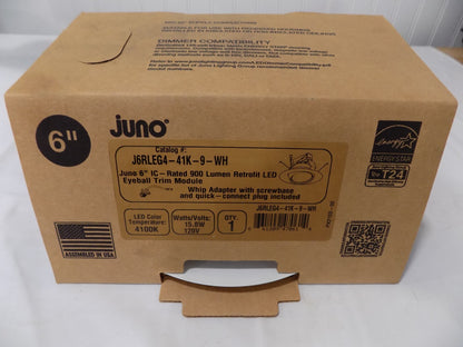 Juno 6" LED Eyeball Retrofit Kit - Dimmable- 4100K 900lm