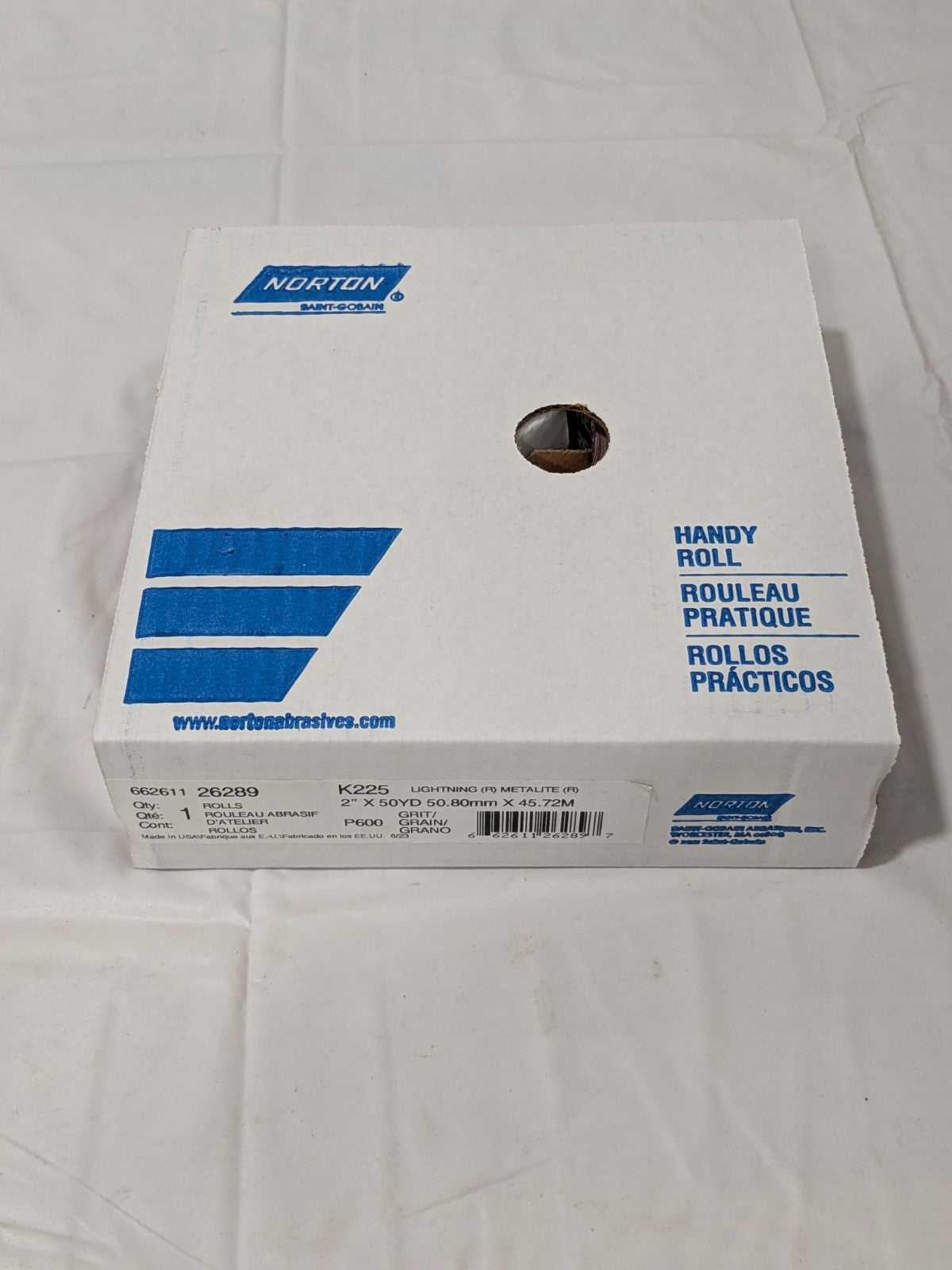 Norton 2" x 50 Yd 600 Grit Aluminum Oxide Shop Roll 66261126289
