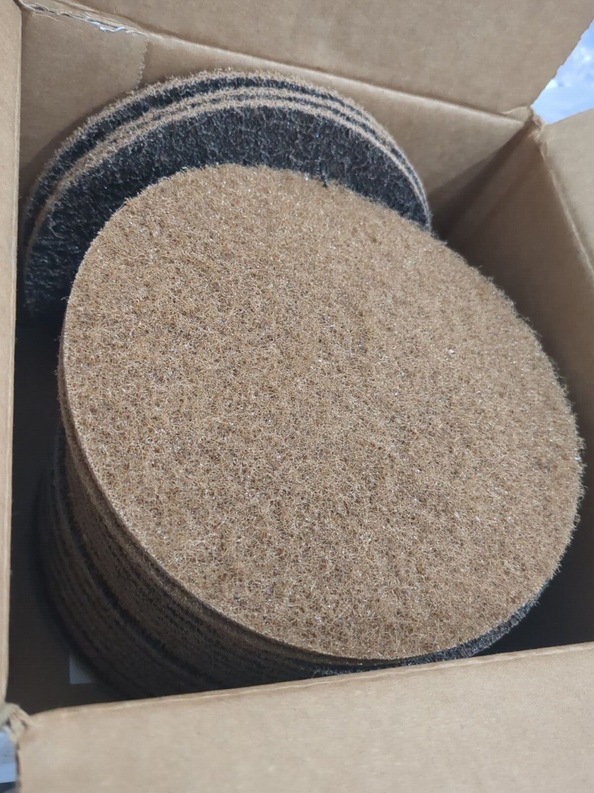 MERIT ABRASIVES 25ct Hook & Loop Disc 7" Dia NonWovenAluminum Oxide 05539512525