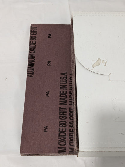Aluminum Oxide Cloth Sheets 9" X 11" 80-J Qty 50 70370804