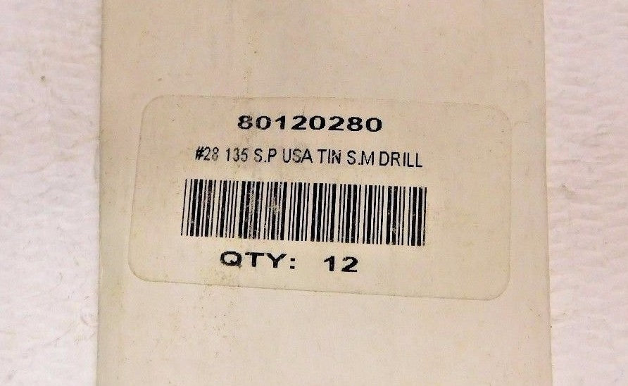 Spiral Screw Machine Length Drill Bit 0.1405" 135º RH HSS Lot of 12 8012028