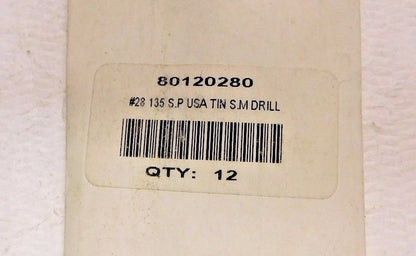 Spiral Screw Machine Length Drill Bit 0.1405" 135º RH HSS Lot of 12 8012028