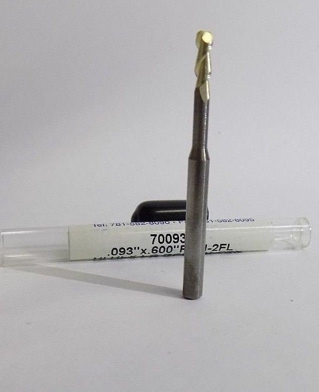 Microcut .093" x. 600" Long reach x 45 º HLX-2FL  Carbide End mill 700