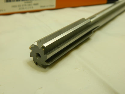 HERTEL HSS Chuck Reamer 0.572" Diam 8-FL Straight Shank Straight Flute 30160840