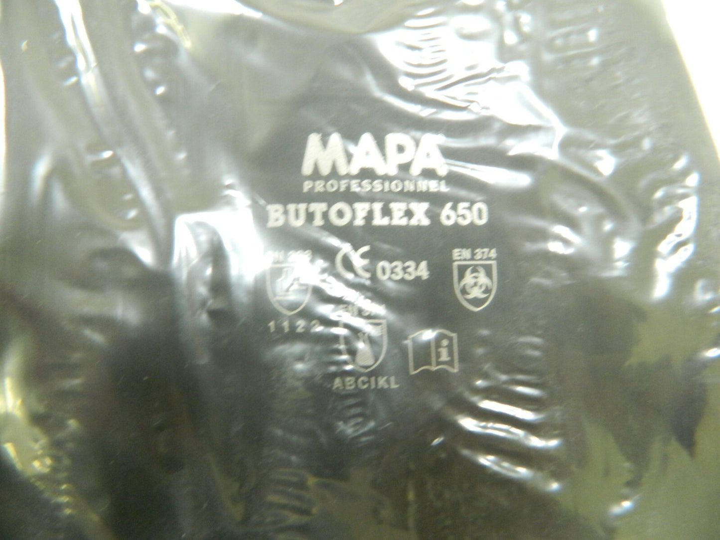 MAPA 650 BUTOFLEX Chemical Resistant Waterproof Gloves Size 9 Qty 2 Pairs 650319