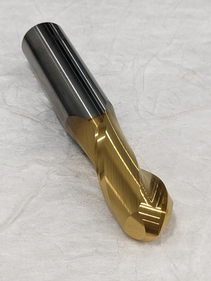 SGS Ball End Mill: 16.00 mm Dia, 32.00 mm LOC, 2 Flute 48709
