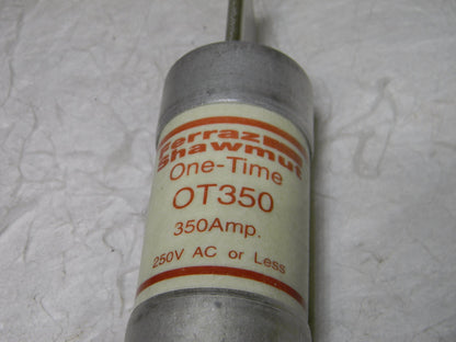 Ferraz Shawmut One Time Fuse 250V 350A Class K5 Fast Acting 53mm x 219mm OT350