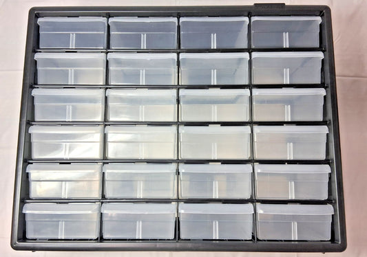 Akro-Mils 24 Drawer Small Parts Cabinets 6-3/8" Deep x 20"W x 15-13/16"H 10124