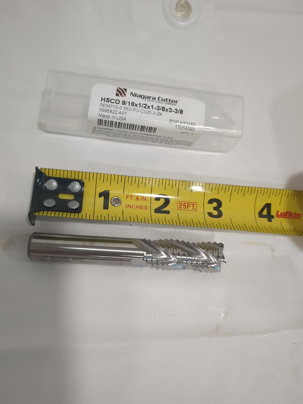 niagara cutter Roughing End Mill: 9/16" Dia, 4 Fl cobalt 17014093