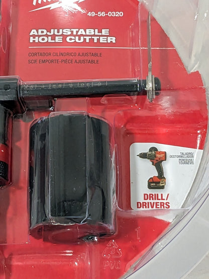 Milwaukee Circle Cutter Tool 2 to 7" Cutting Diam, 1" Cutting Depth 49