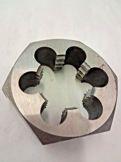 Interstate Hex Rethreading Die 1-5/8-12 1" Thick Carbon Steel 79771457