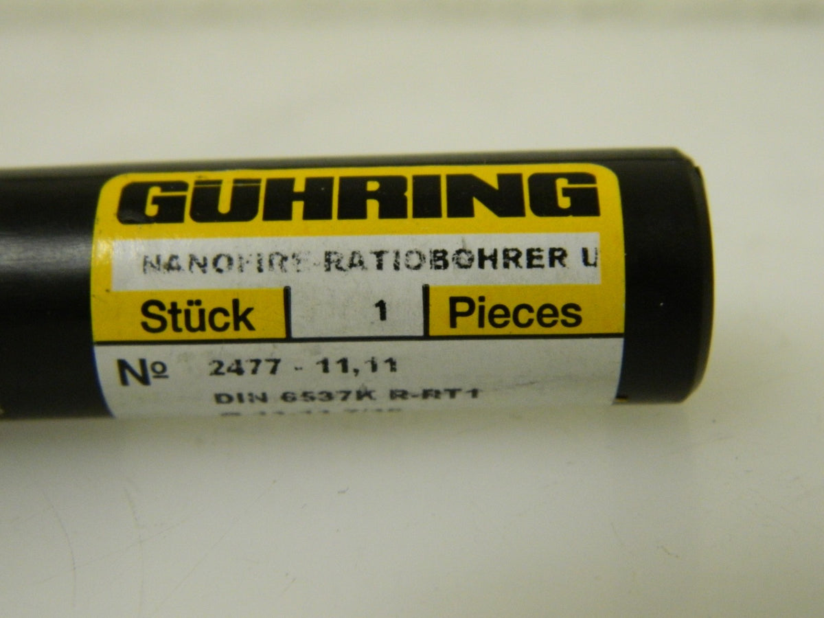Guhring Solid Carbide Ratio Drill 140° Point 79.00mm OAL #9024770111100