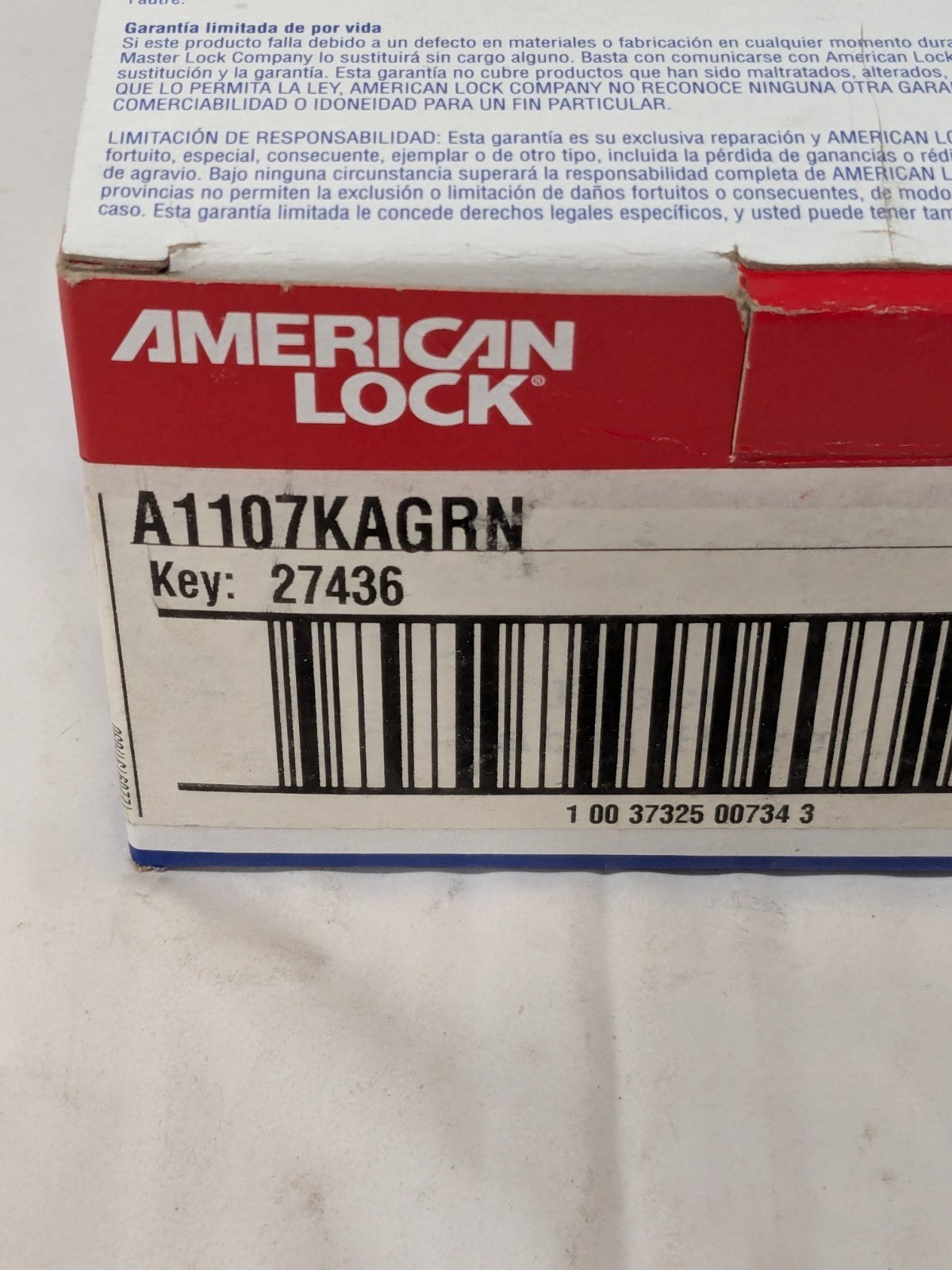 (6)American Lock Lockout Padlock Keyed Alike, Aluminum, 3 High A1107KAGRN-27436