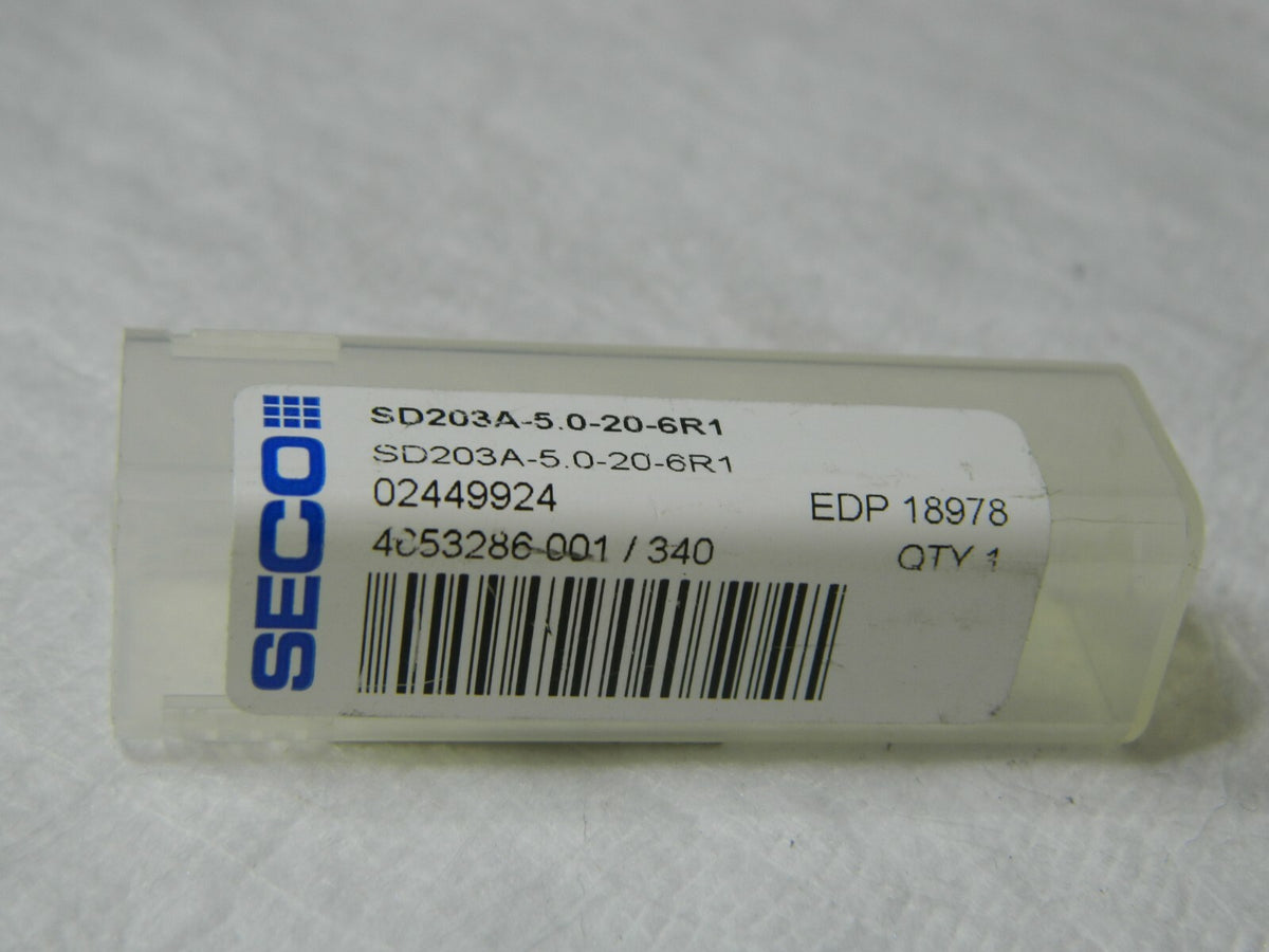 Seco Solid Carbide Screw Machine Drill Bit 5mm 140° Spiral Flute 18978