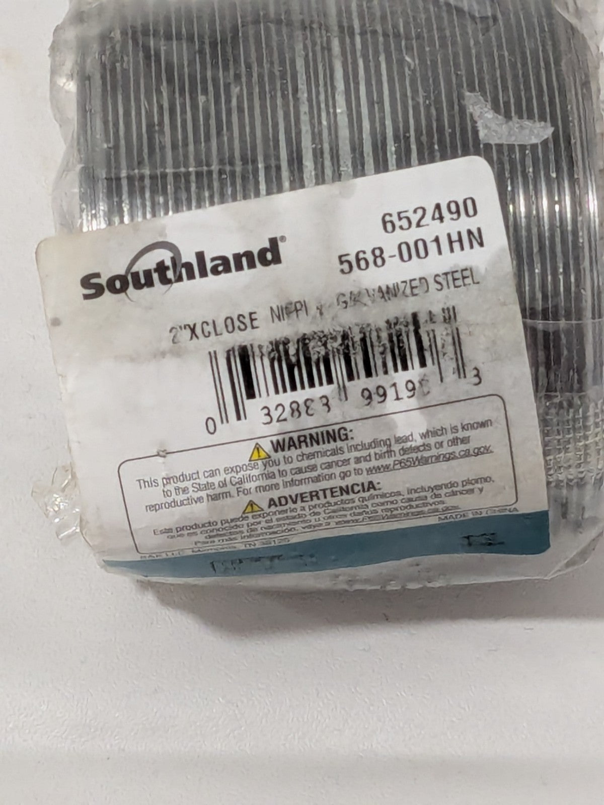 Southland Pipe Nipple, 2 in, Threaded, Steel Qty 5 568-001HN