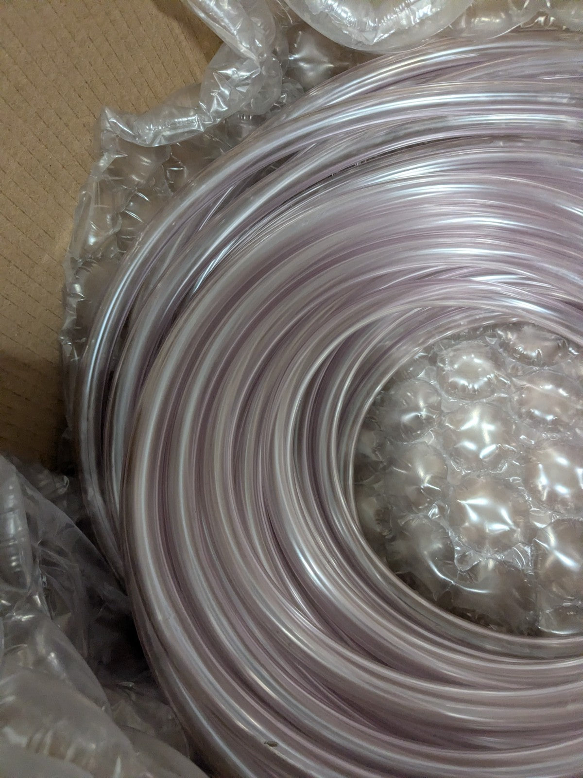 Clear PVC Tube: 1/2" ID, 11/16" OD, Approx. 100' Long, 40 Max psi SOF-035
