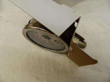 Ashcroft Pressure Gauge: 2-1/2" Dial 1/4" Thread, NPT, Lower Mount 943