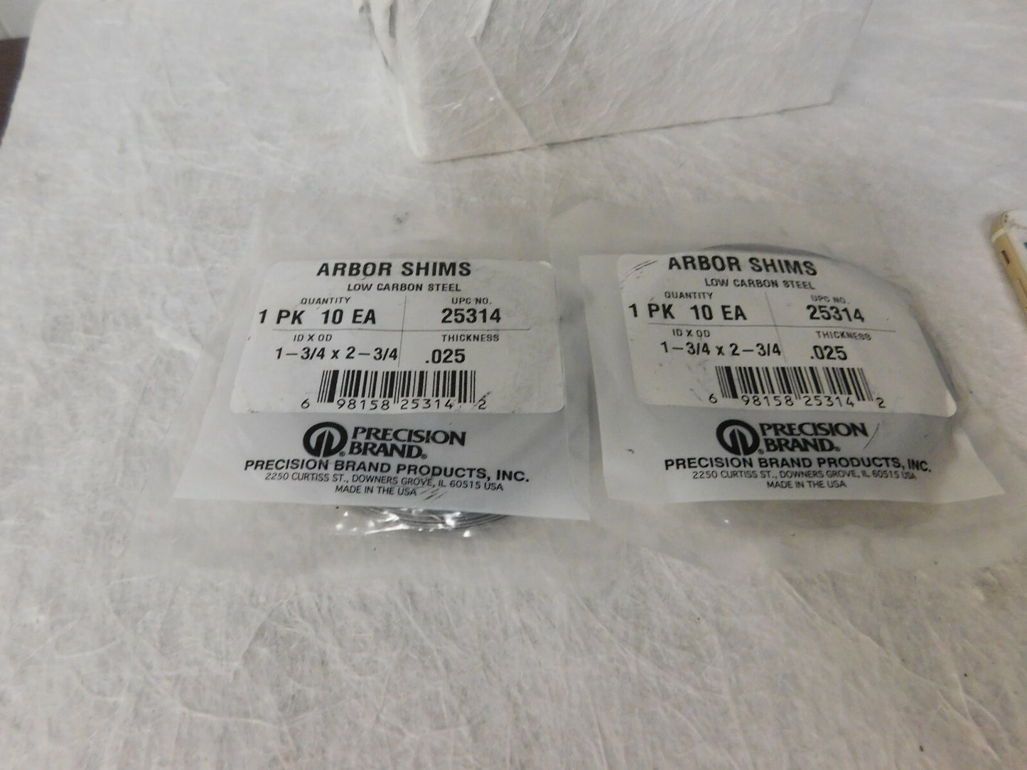 Precision Brand  Arbor shims Qty 20 25314