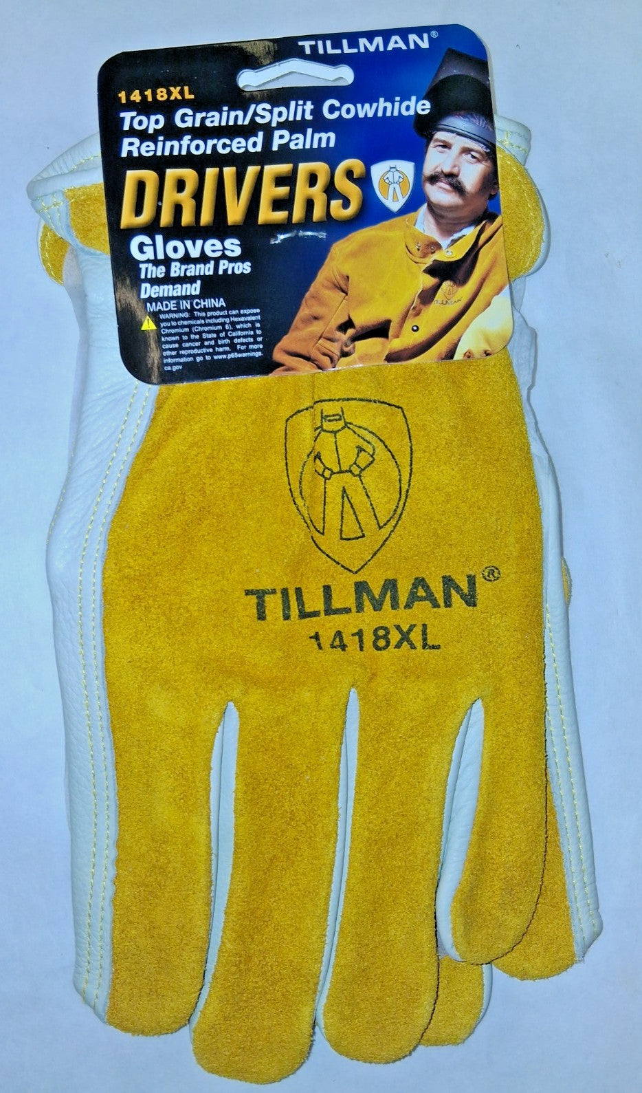 TILLMAN General Purpose Gloves Size X-Large Cowhide 1418XL