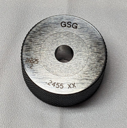 GSG  Class XX Master Ring Gages Set  0.2455"  GO / NO GO  GSG-CR-0.2455MC
