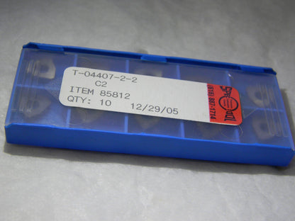 Spec Tool Seating Inserts T-04407-2-2 Grade C2 box of 10 85812