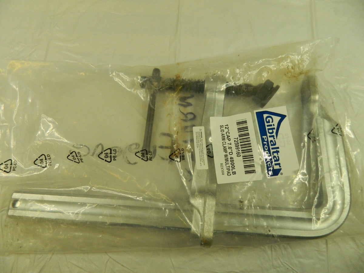 GIBRALTAR Sliding Arm Bar Clamp: 7 Throat Depth SS30C