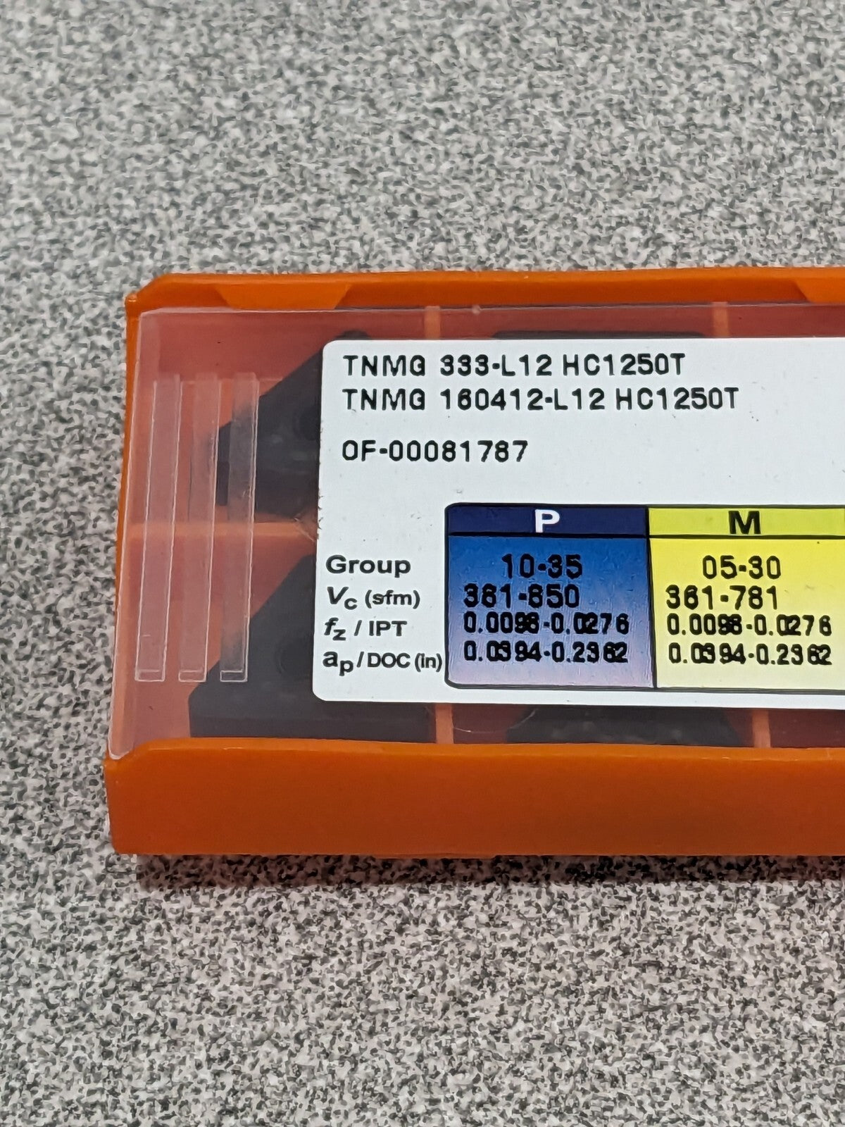 HERTEL Turning Insert: TNMG 333L12 HC1250T, Solid Carbide Qty 10 42801837